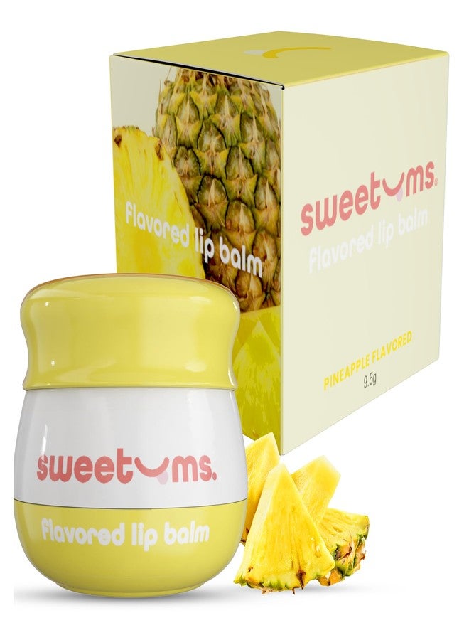 Sweetums Pineapple Lip Balm with Vitamin E Oil – Hydrating Lip Treatment & Overnight Repair Mask – Vegan Lip Care with Built-In Mirror and Applicator – Glossy Finish for Dry, Chapped Lips – 0.15 oz - Image 1